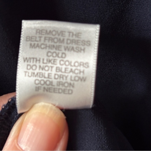 Women’s Navy Button Front Long Sleeve Midi Dress Workwear Casual Plus 18/20 - Picture 5 of 6